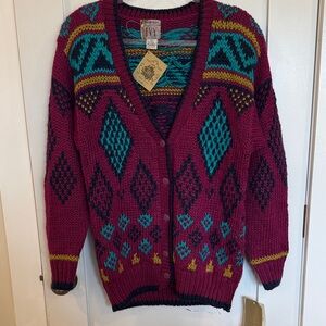 Colorful Ivy Hand Knit Women's Sweater